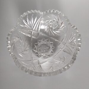 American Briliant lead crystal cut glass bowl